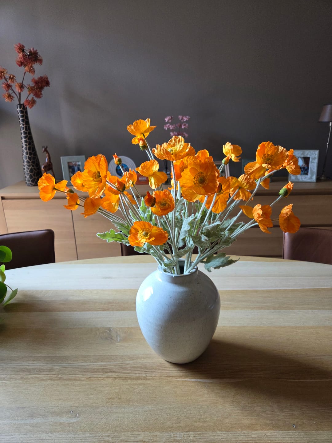 Customer photo review of Zijden Klaprozen - Licht oranje