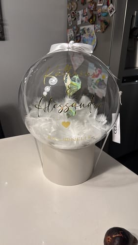 Customer photo review of Hochzeit's Geldgeschenk Ballon Origami Herzform