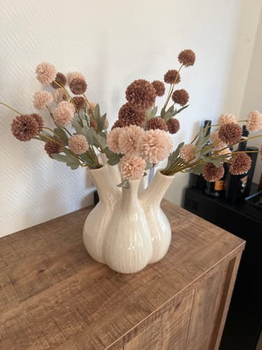 Fotorecensie van een klant over Zijden Kiku Bloemen - Crème Mix