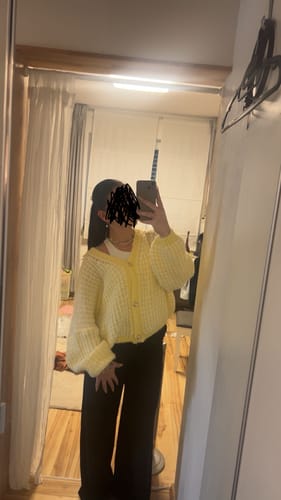 Customer photo review of Oversize Waffelstrick Cardigan
