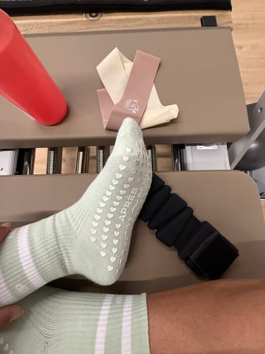 Customer photo review of Pilates Grip Socks