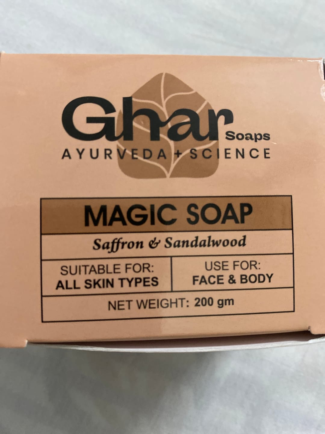 Customer photo review of MAGIC SOAP ( SAFFRON AND SANDAL WOOD SOAP )