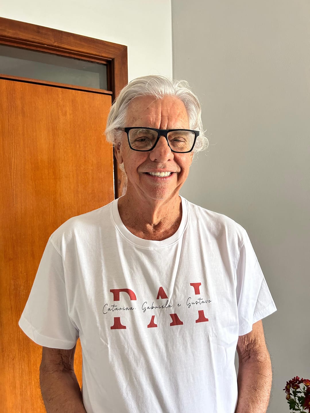 Customer photo review of Camiseta Personalizada MÃE / PAI E FILHOS - Algodão Peruano