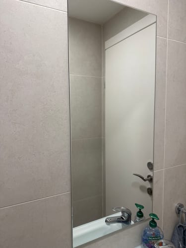 Customer photo review of מראה ללא מסגרת לפי מידה