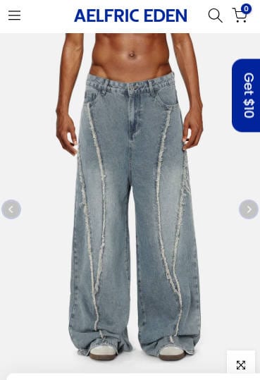 Customer photo review of Aelfric Eden Baggy Fringe Jeans