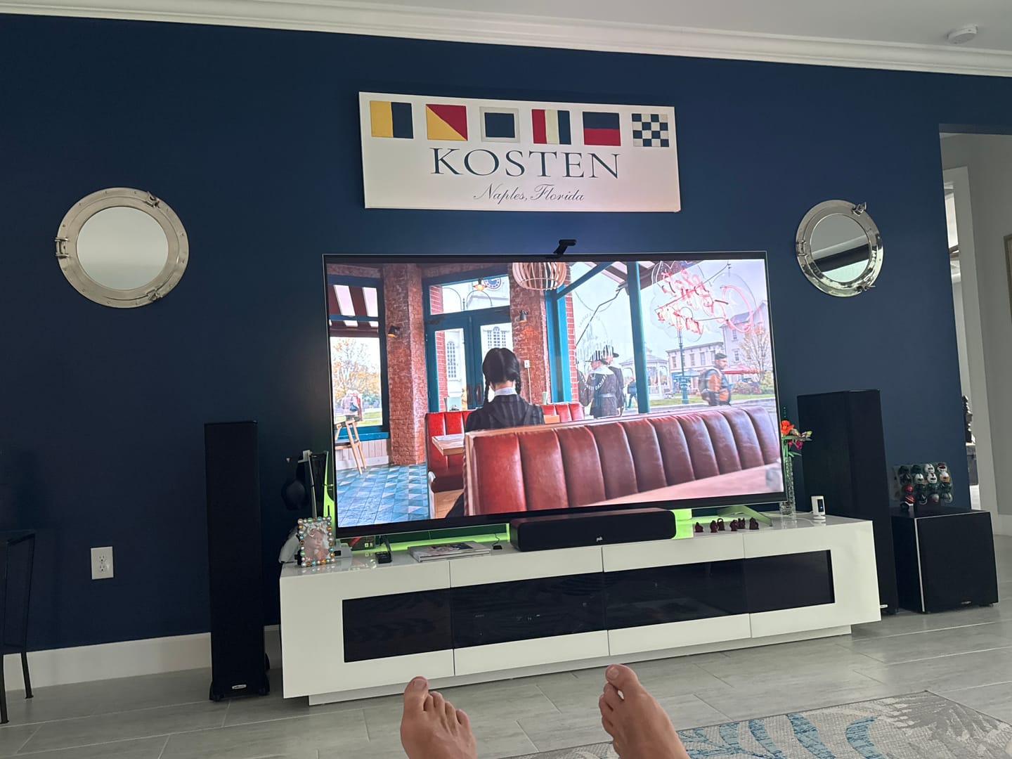 Customer photo review of Personalized Nautical Flags Wall Decor