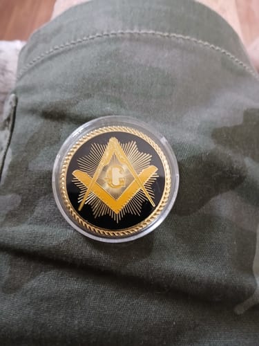 Customer photo review of MasonicMan Coin Because I have a Brother I Always Have a Friend