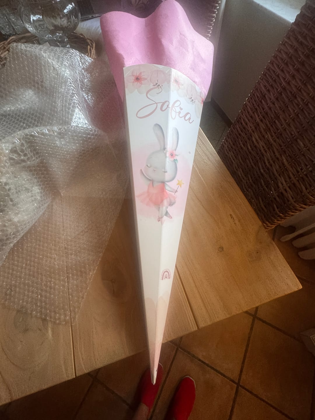 Customer photo review of Personalisierte Schultüte mit Namen - Hase