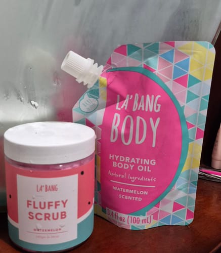 Customer photo review of Fluffy Body Scrub - Watermelon