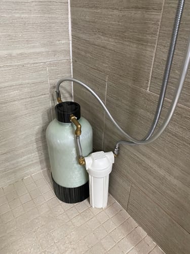 Customer photo review of Shower Water Softener System