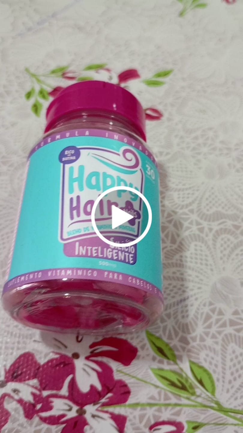 Customer video review of Happy Hair 6 Potes + 6 Potes Grátis + 1 Melatonina + 1 Colágeno + 1 Happy Calm (Total 15 Potes)