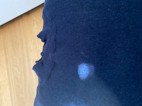 Customer photo review of Brand New Scottish Navy Cashmere Balloon Sleeve A Line Dress Small