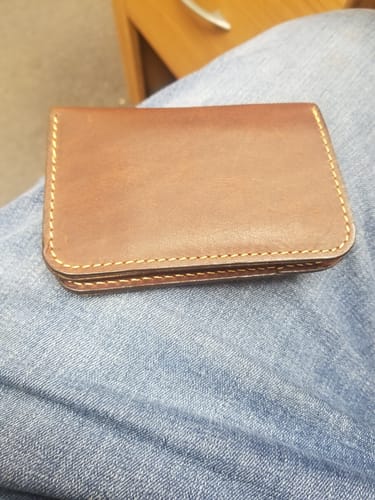 Customer photo review of The Tyler Vertical Wallet
