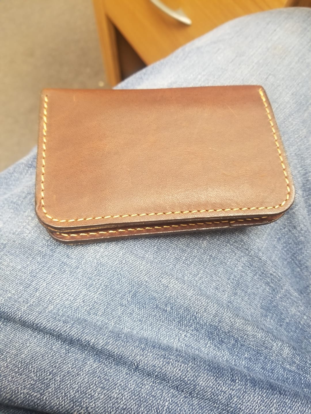 Customer photo review of The Tyler Vertical Wallet