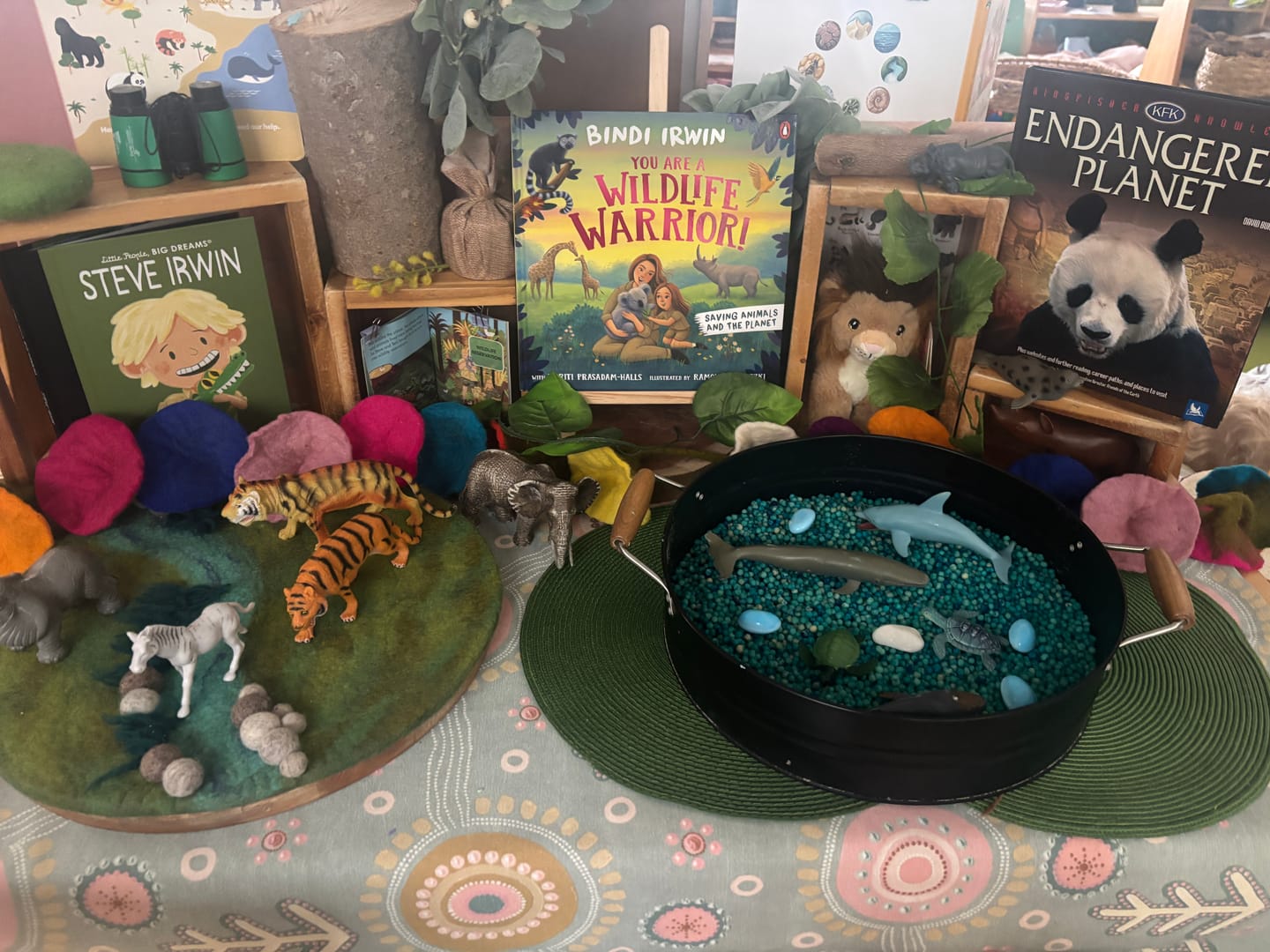 Customer photo review of River Round Play Mat Playscape