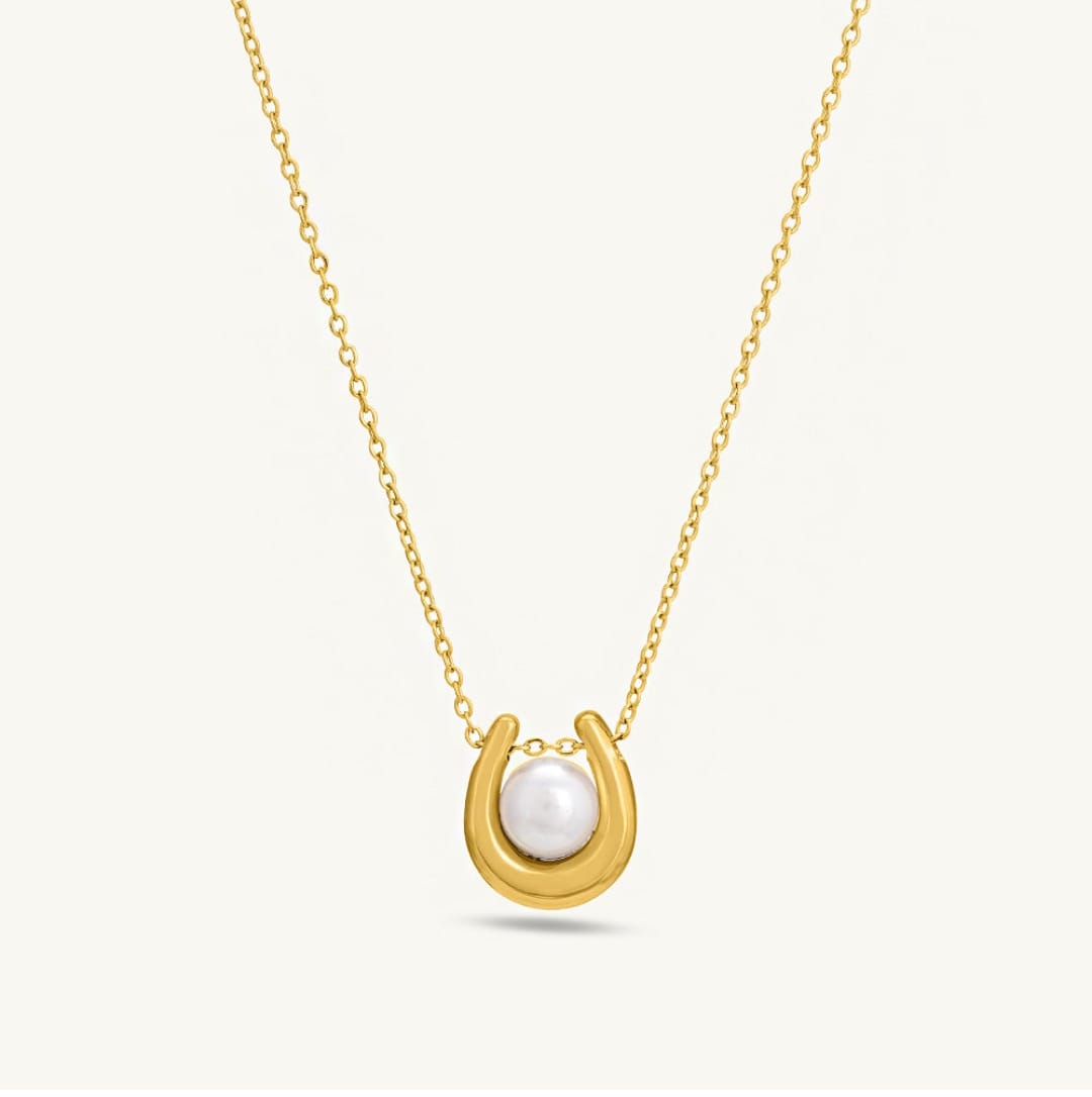 Customer photo review of Pearl Embellished U Necklace