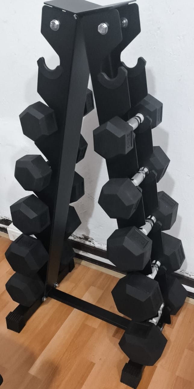 Customer photo review of Rack de Almacenamiento Mancuernas Triangular IRONSIDE