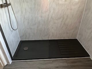 Customer photo review of Nuie Square Thermostatic Bar Valve & Shower Kit - Brushed Gun Metal