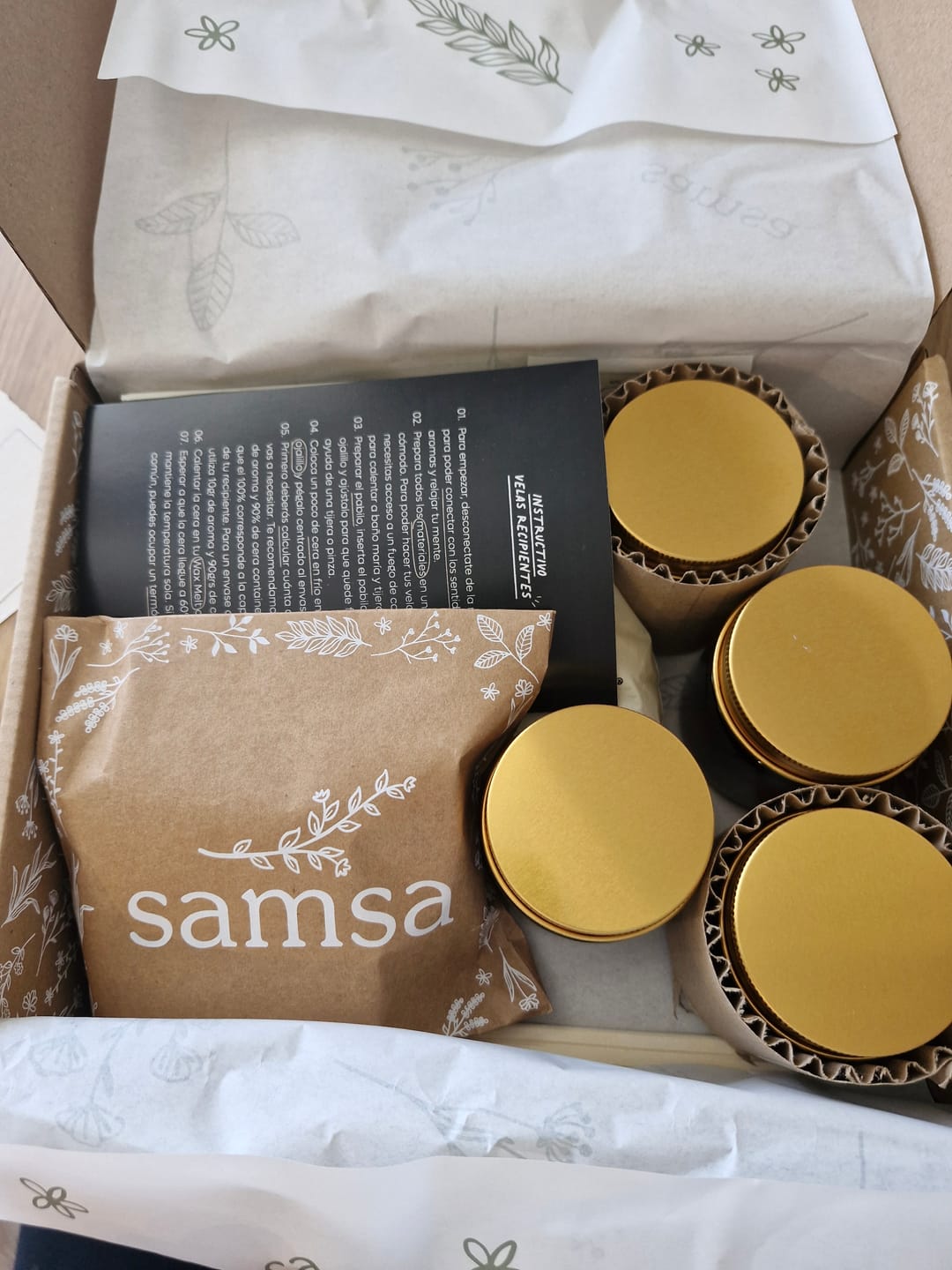 Customer photo review of Kit inicial Velas Recipiente + Taller