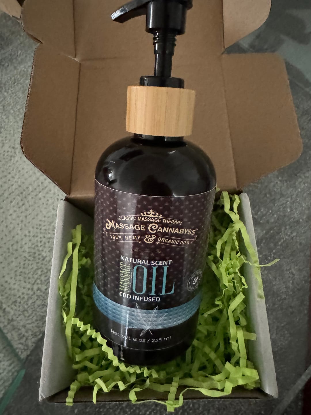 Customer photo review of Unscented - Wholesale Hemp Massage Oil