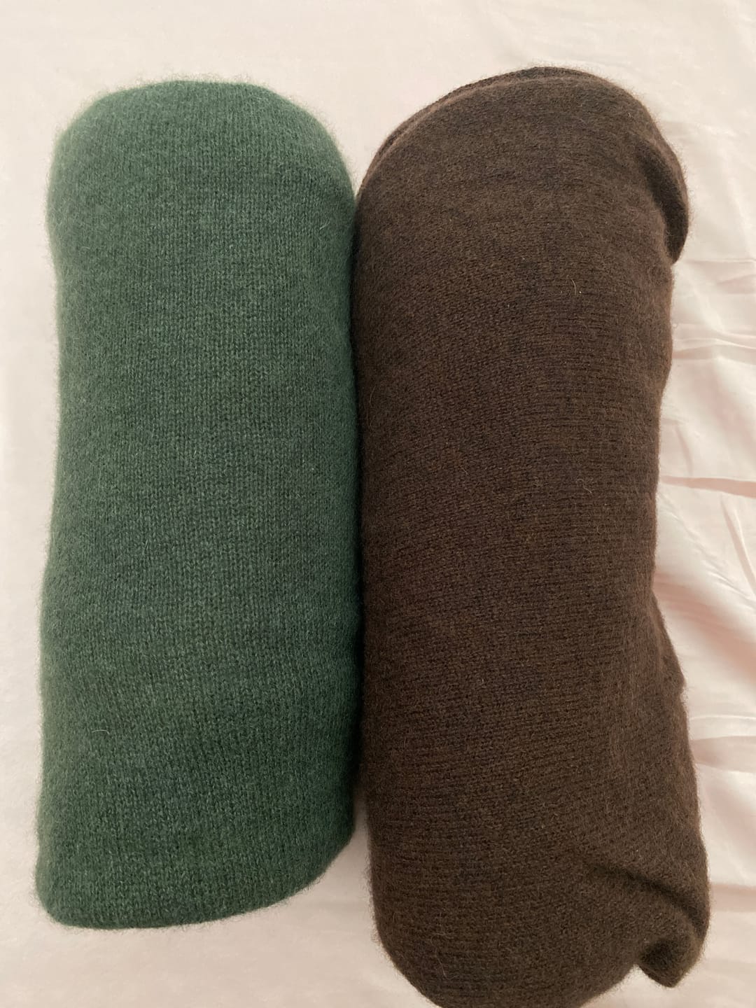 Customer photo review of Brand New Chocolate Brown Recycled Cashmere Wrap
