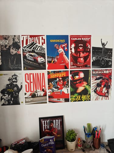 Customer photo review of FORMULA 1 WALL COLLAGE POSTERS