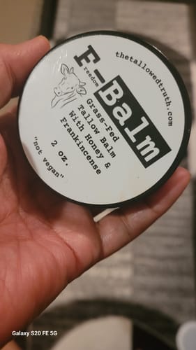 Customer photo review of F-Balm - Premium Anti-aging Tallow Balm - 2 oz.