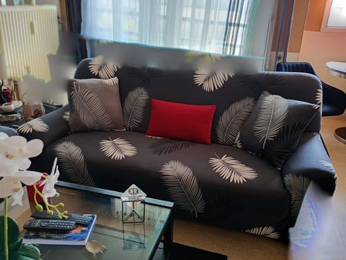 Customer photo review of Gris Exotic - Housse de Canapé Extensible