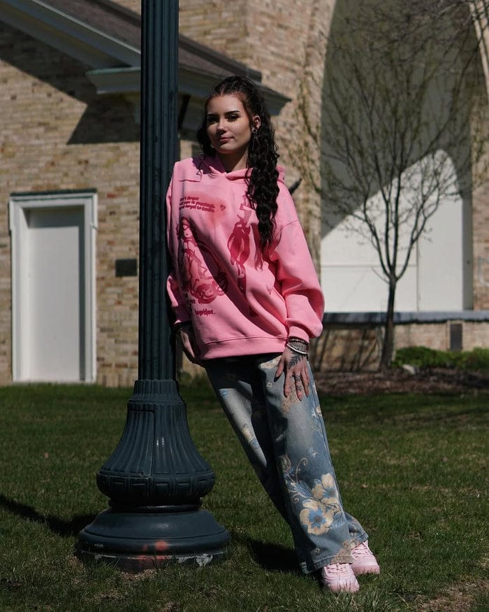 Customer photo review of Aelfric Eden Floral Baggy Jeans