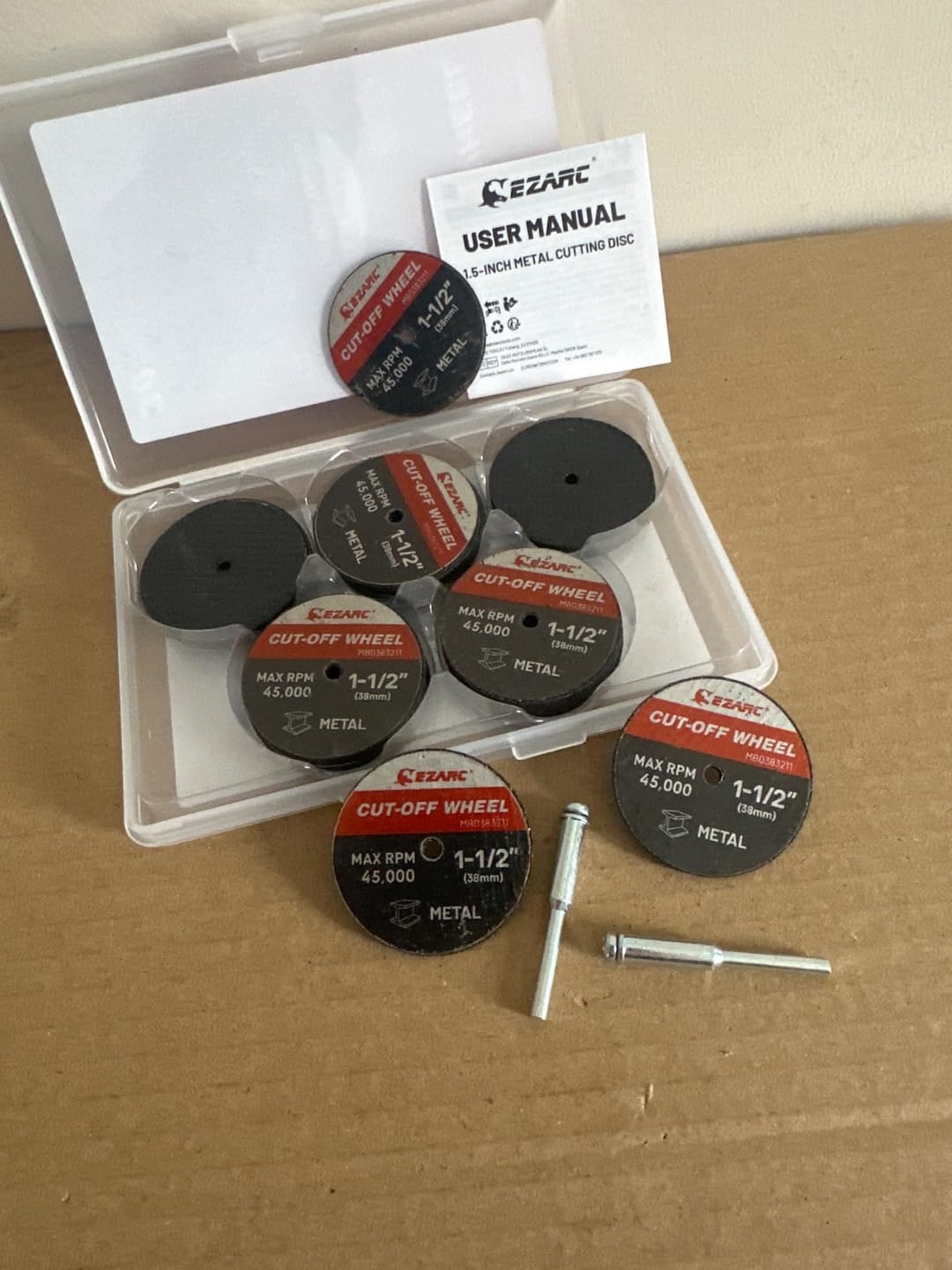 Customer photo review of 1-1/2 Fiberglass Reinforced Cutting Disc For Hardened Steel, Aluminum, Plastic