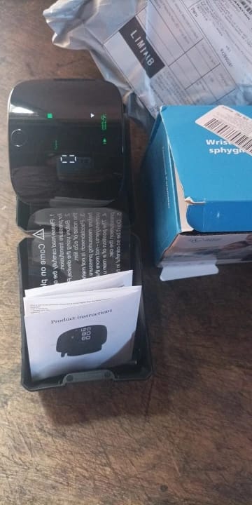 Customer photo review of Portable Wrist Blood Pressure Monitor