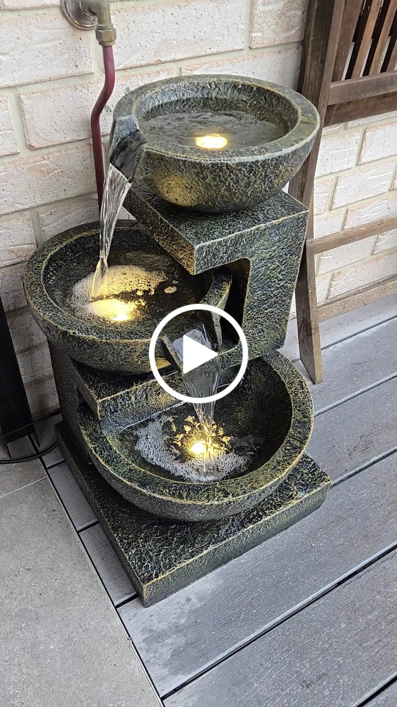 Customer video review of Carmen 3-Tier Garden Water Feature - Best Seller