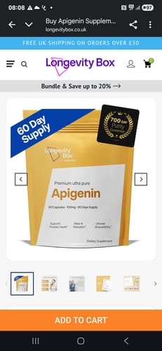Customer photo review of Pure Apigenin Supplement