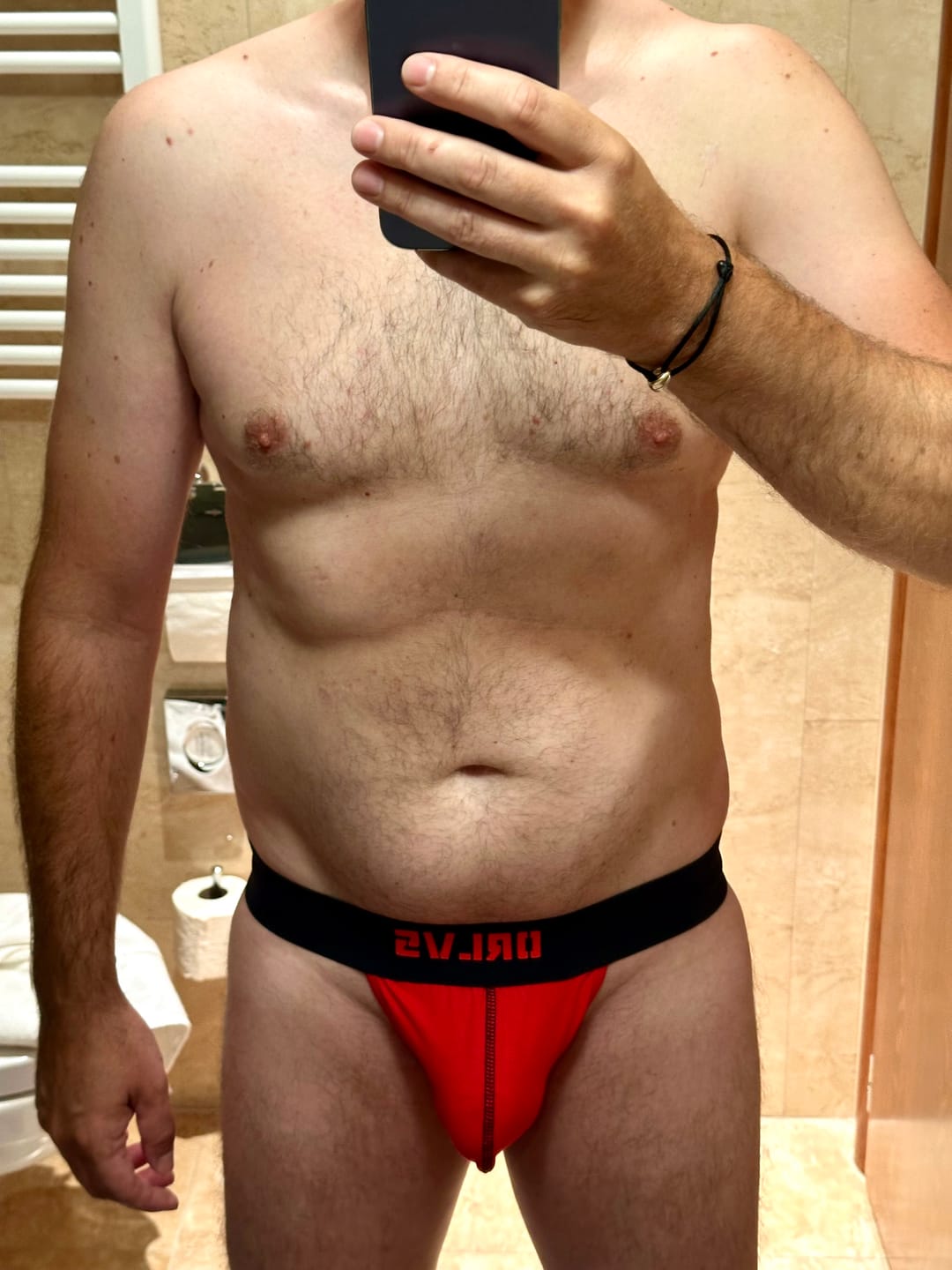 Customer photo review of 3 Pack Men's Sexy Low-Rise String Thong