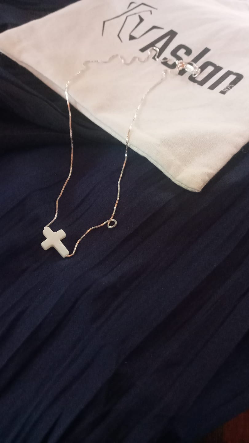 Customer photo review of Choker cruz de perla en veneciana