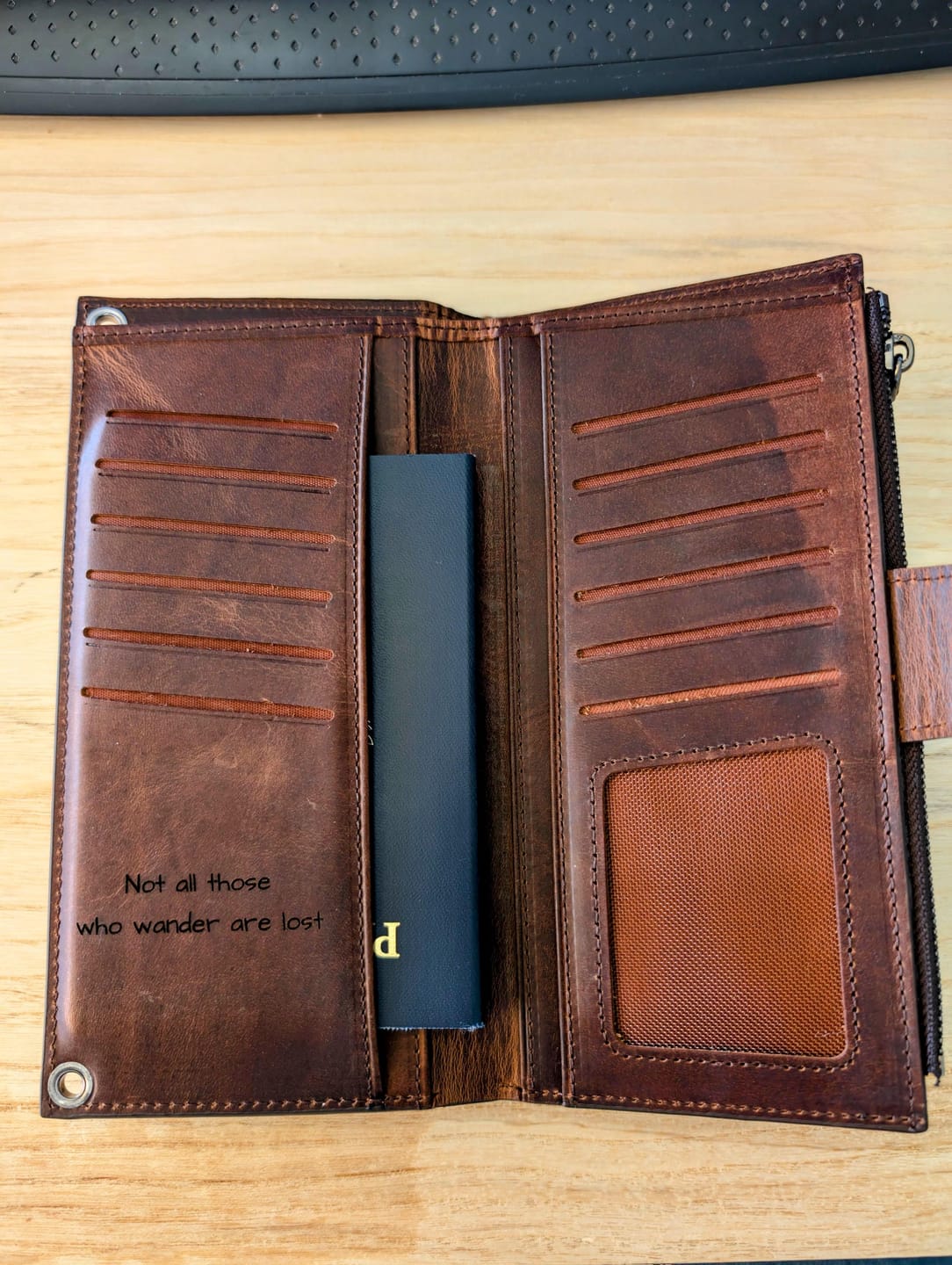 Customer photo review of Leather Wallet with Phone Compartment, Modern Travel Accessory, Crossbody Phone Wallet, Leather Bag, Women's Purse