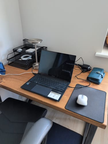 Customer photo review of Rustic Industrial Desk