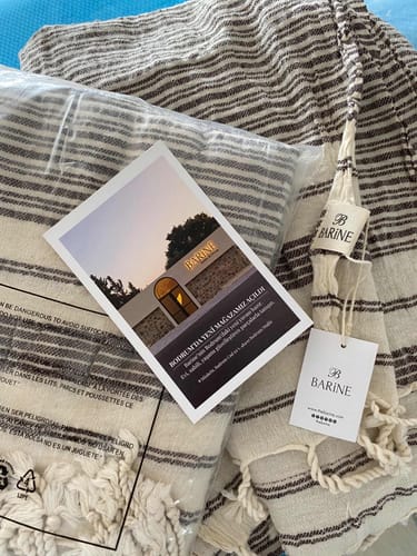 Customer photo review of Bürümcük Buruşuk Dokulu Peştemal Kahverengi