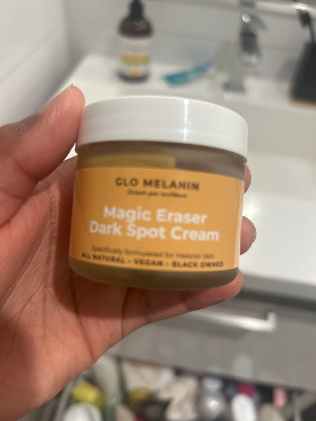 Customer photo review of Magic Eraser Dark Spot Cream