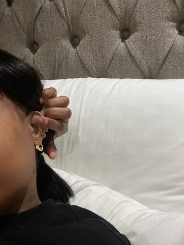 Customer photo review of Mini Era Logo Studs