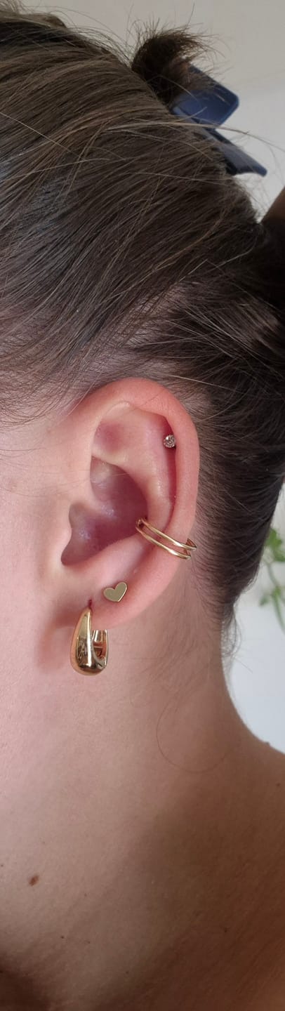Customer photo review of Hedvig - Classic Wide Hoop Earring Stainless Steel