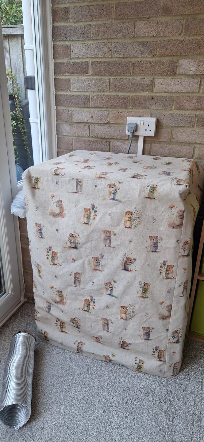 Customer photo review of Field Mouse Digital Linen Look Polycotton Fabric