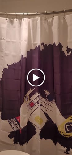 Customer video review of Shanell White Shower Curtain