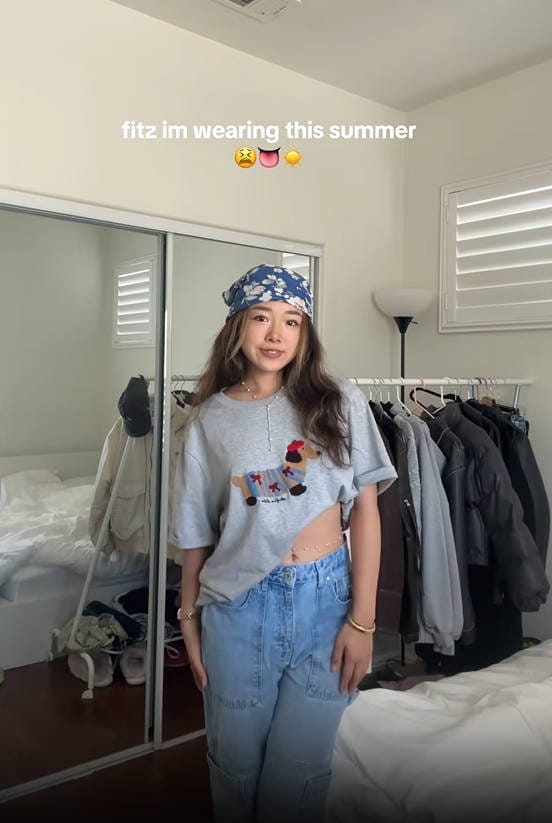Customer photo review of Aelfric Eden Cartoon Dog Embroidery Tee
