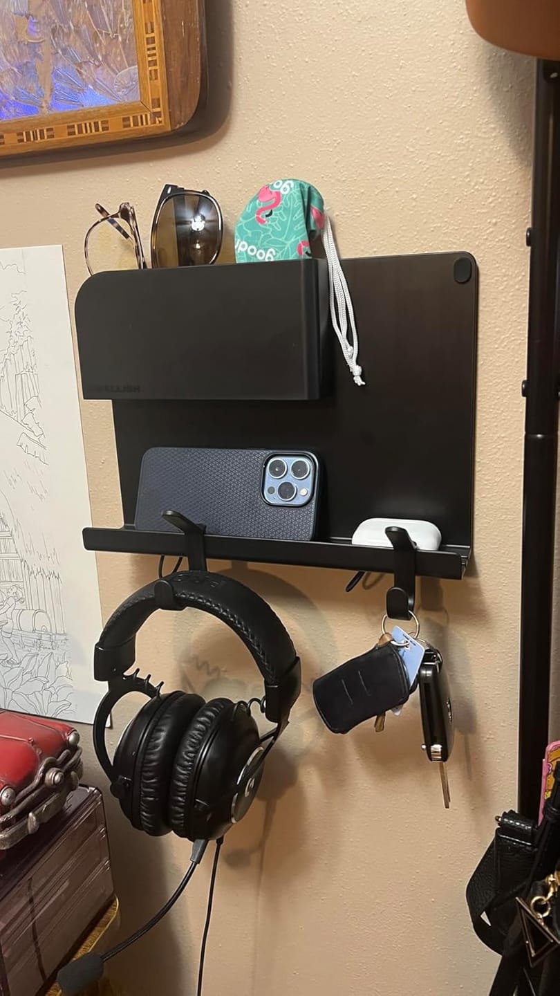 Customer photo review of WallShelfie - Floating Shelf Organizer - Wall Mounted Organizer