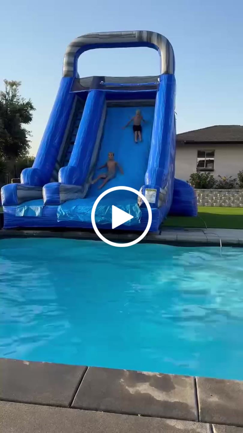 Customer video review of Commercial Blow Up Water Slides, Inflatable Water Slide For Swimming Pool