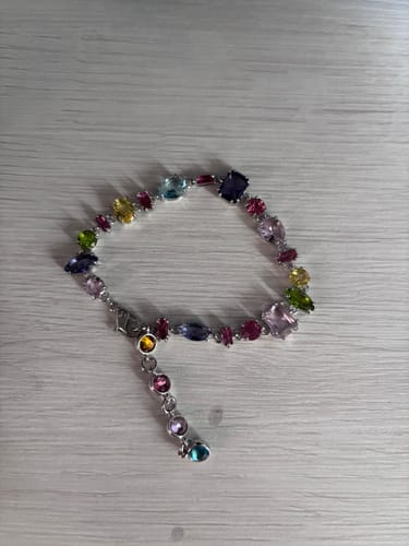 Customer photo review of PULSERA BRAZALETE SWAROVSKI GEMA MULTI COLOR SWAROVSKI + KIT DE REGALO