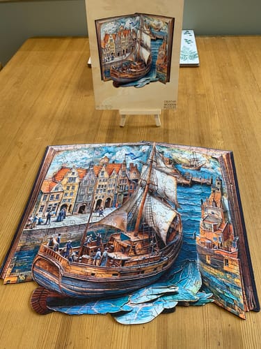 Customer photo review of Paper channel Wooden Jigsaw Puzzle