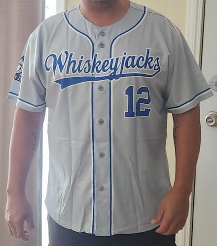 Customer photo review of Custom Cream Black-Old Gold Stripe Fashion Raglan Sleeves Authentic Two-Button Softball Jersey