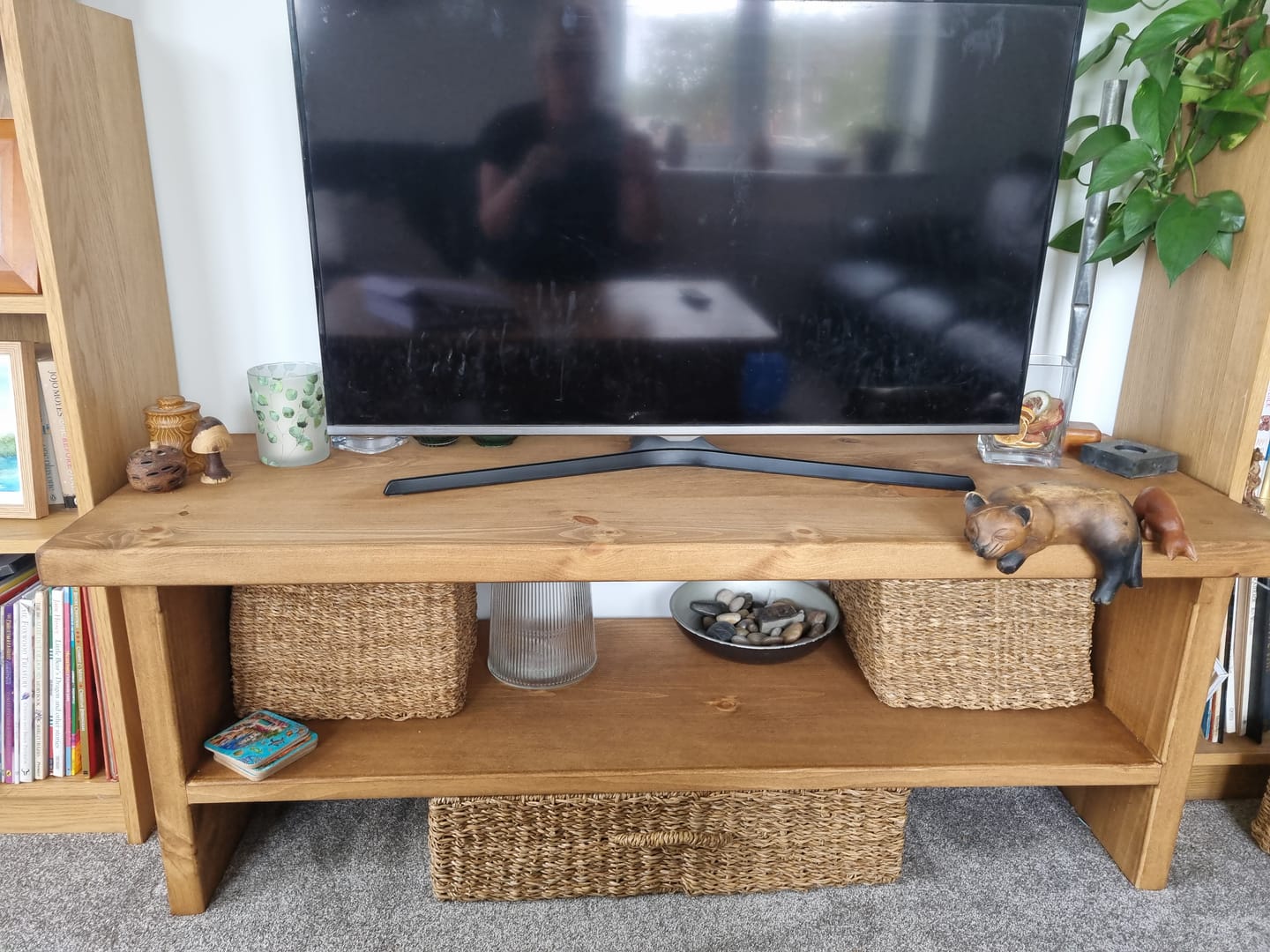 Customer photo review of Bedford Solid Wood Tv Stand | Media Unit